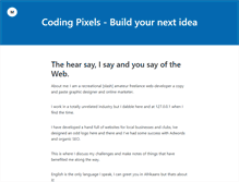 Tablet Screenshot of codingpixels.co.za